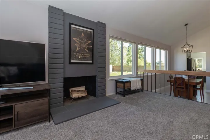 Handsome fireplace in the living room.
