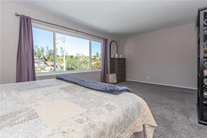 Spacious and elegant primary bedroom.