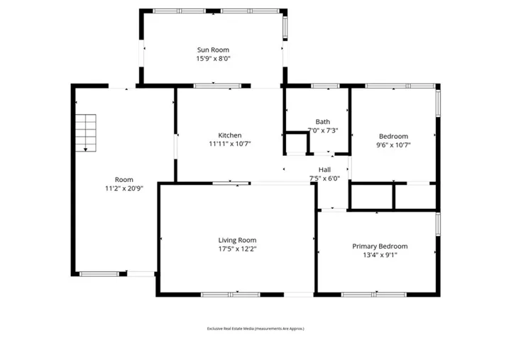 Measurements are approximate