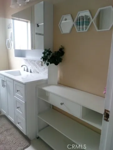 Hall Bath New Vanity and Shelves