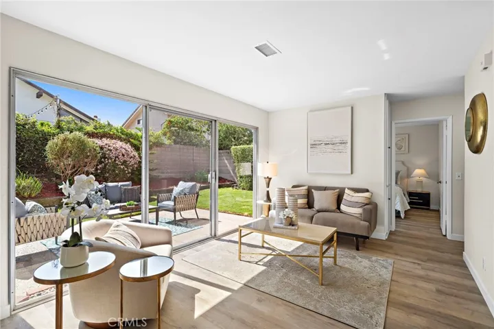 Family room soaked in natural light