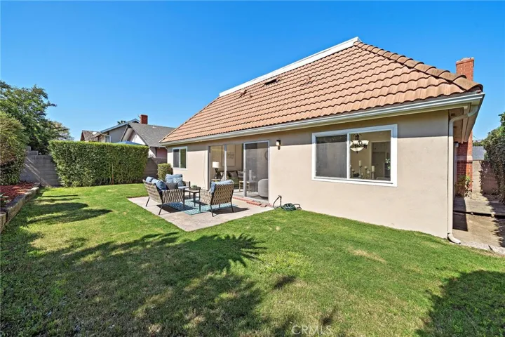 Perfect size yard with mature landscaping