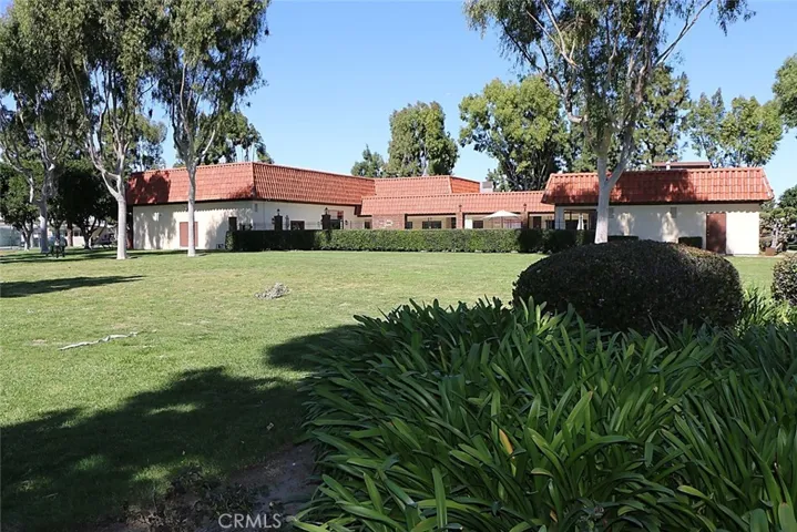 Community building with surrounding landscaping
