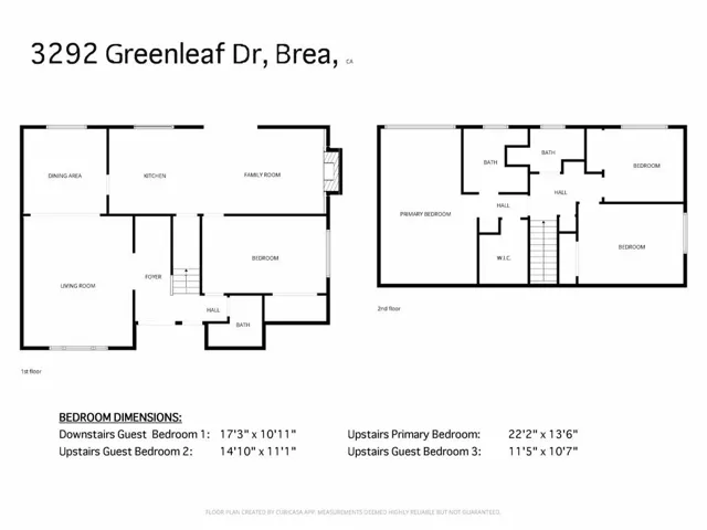 3292 Greenleaf Dr Brea Floorplan with Di