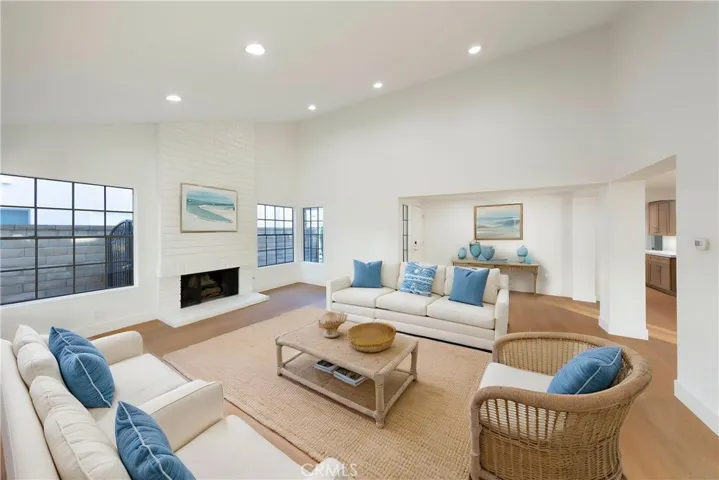 Virtually staged living room