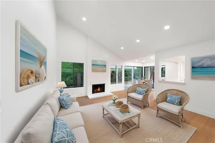 Family room virtually staged