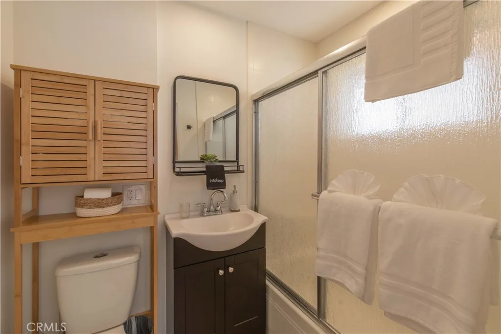 Primary bathroom - shower in bathtub