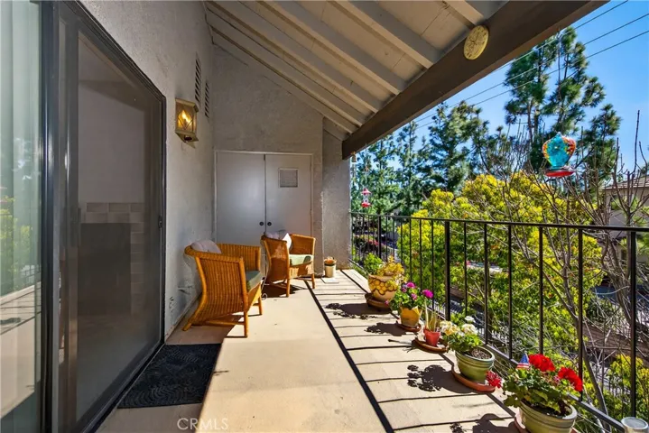 Balcony off living room