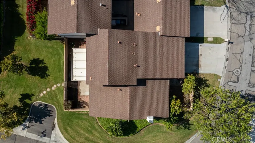 Aerial view close up