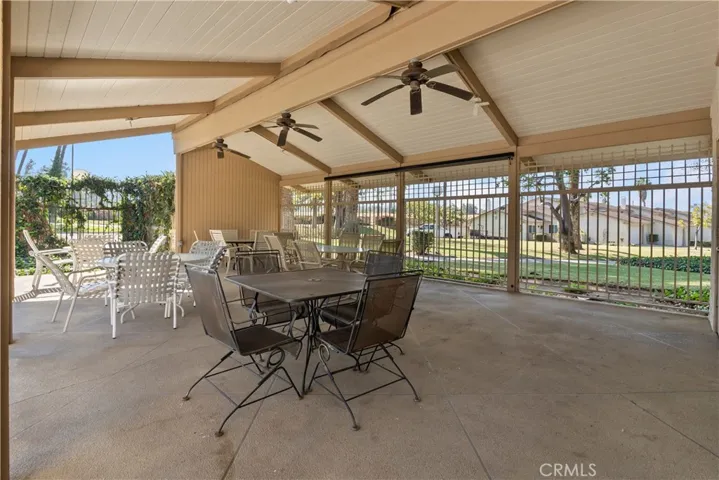 Community cabana on pool deck
