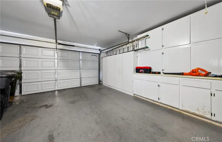 garage with plenty of storage