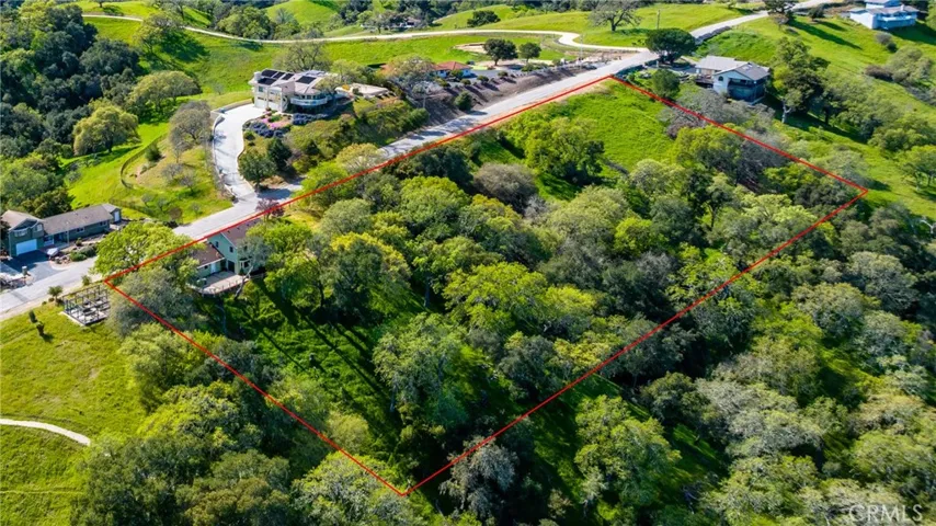 The home sits on ~ 4.3 acres. Notice all the extra land that fronts Santa Ana.  Imagine the building opportunities. Property lines are approximate.