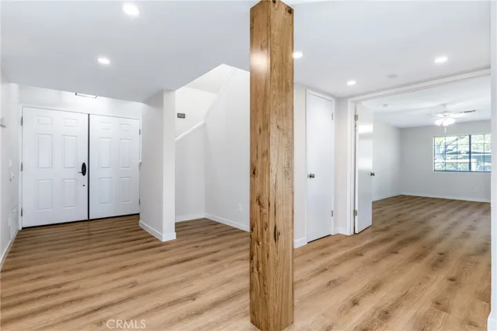 Cozy niche and a storage closet.