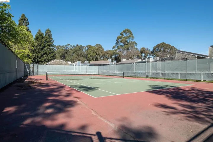 View of tennis court