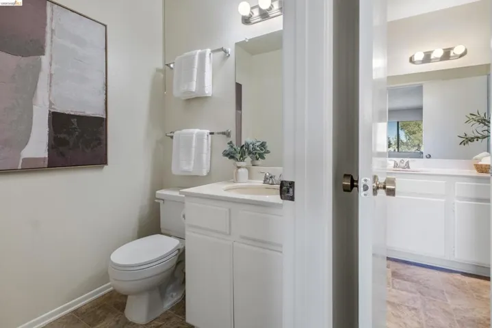 Bathroom featuring toilet and vanity