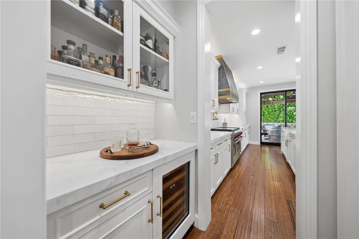 Butler's pantry with wine fridge
