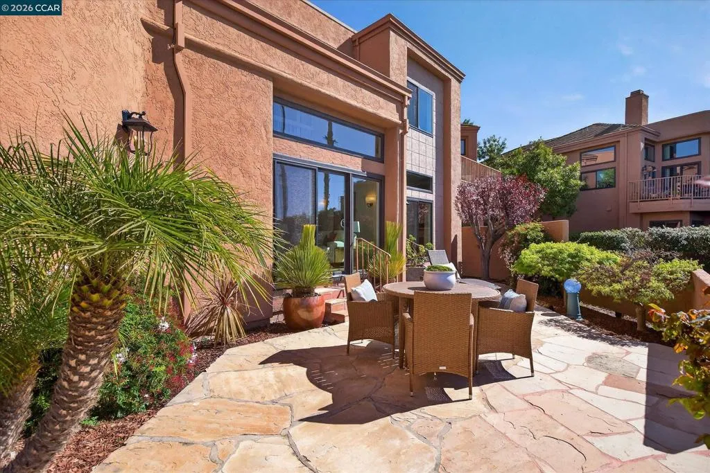 Generous flagstone patio & garden area