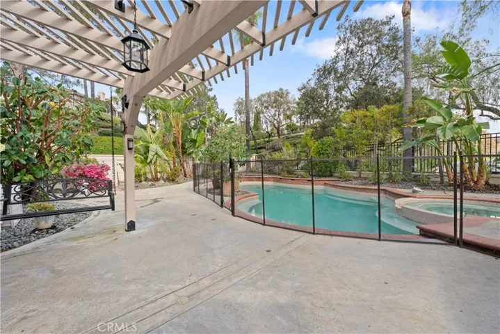 Hardscaped Backyard, with Mature Plants