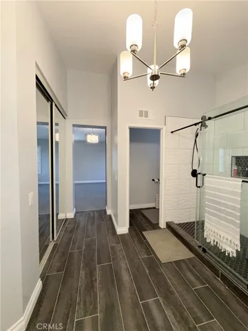 Upstairs Primary Bath with walk in closet