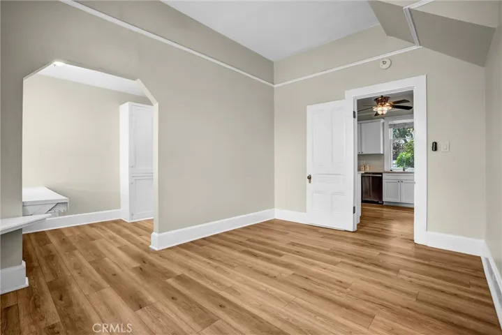 Bedroom with office area