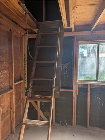 Ladder in garage to storage