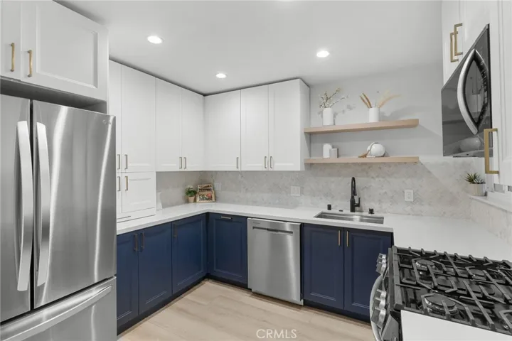 Kitchen with pantry.