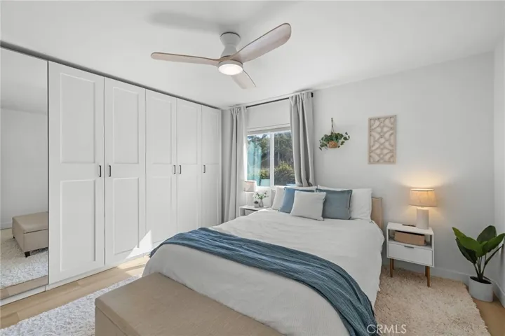 Primary bedroom with custom closets