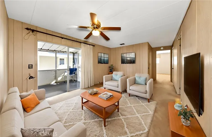 Family room with virtual staging