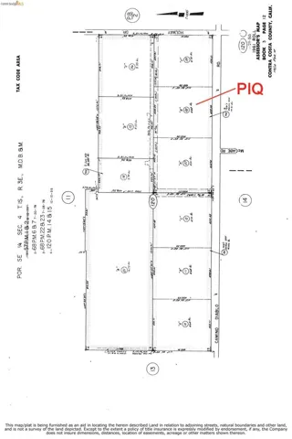 Map of parcels