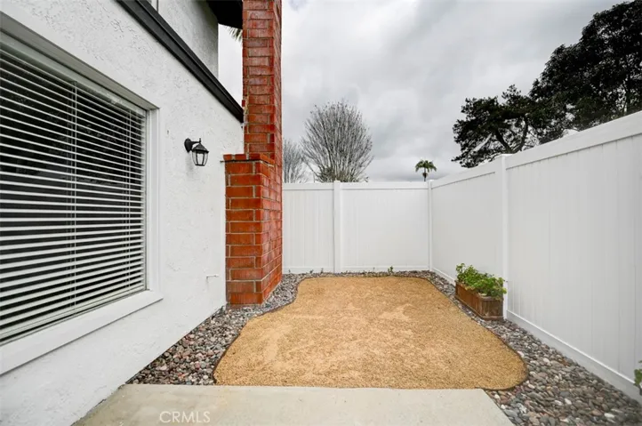 Fenced backyard