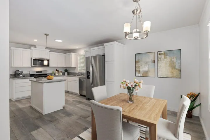 Virtually Staged Dining Room / Kitchen