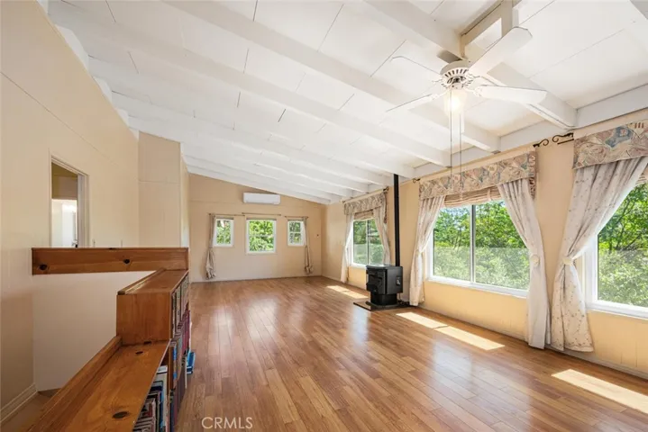 Laminate flooring flows through the home.