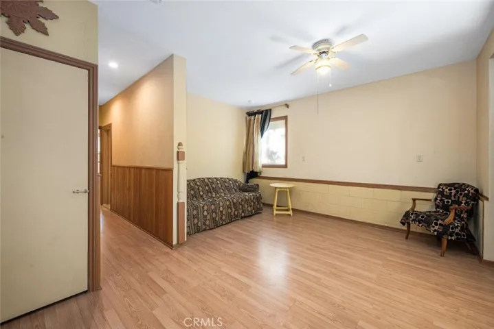 A great downstairs space to sit, gather, or build out.
