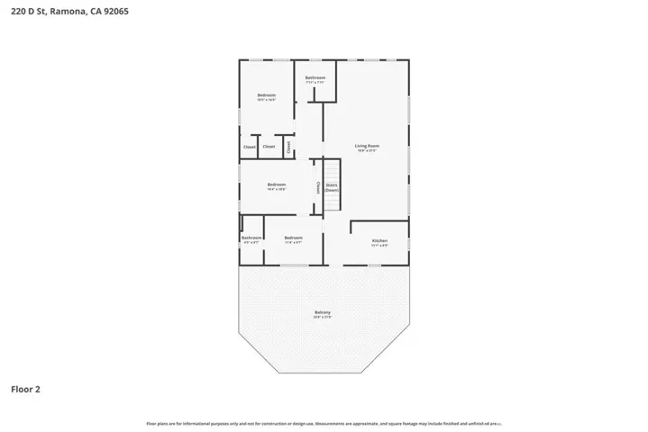 Floor plan, second floor.