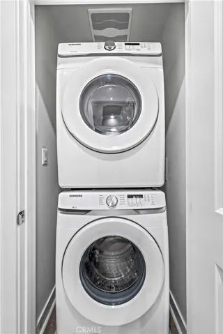 Washer and dryer by hall bath