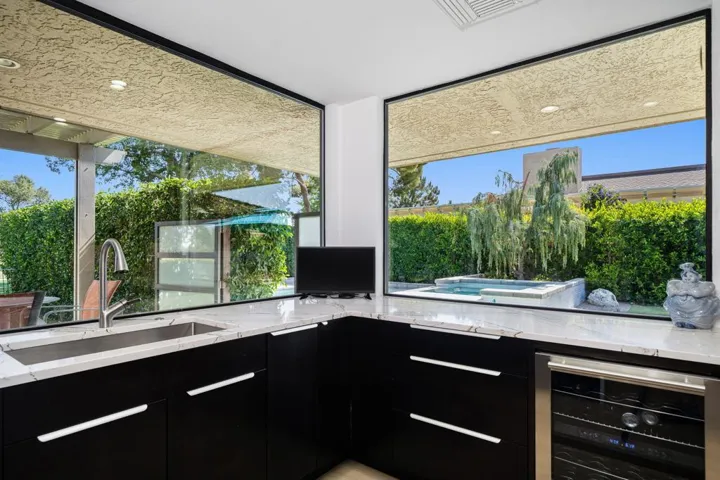 Kitchen Overlooking Pool Area