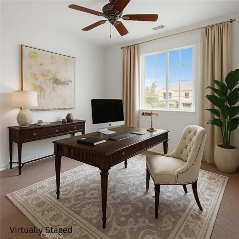 Downstairs office, could be 6th bedroom virtually staged
