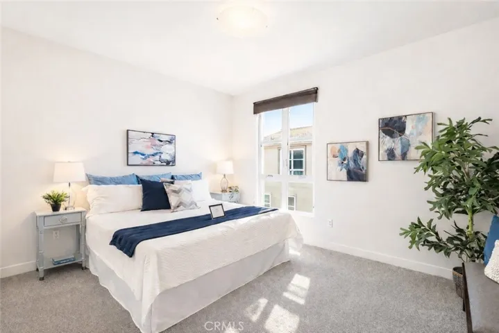 Digitally staged - Primary Bedroom with walk in Closet