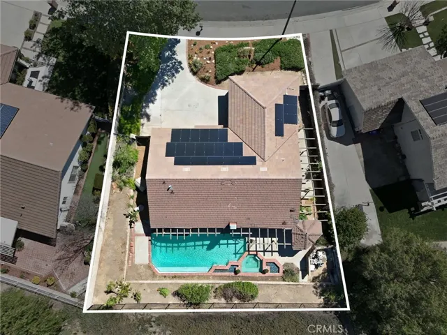 Aerial view close up