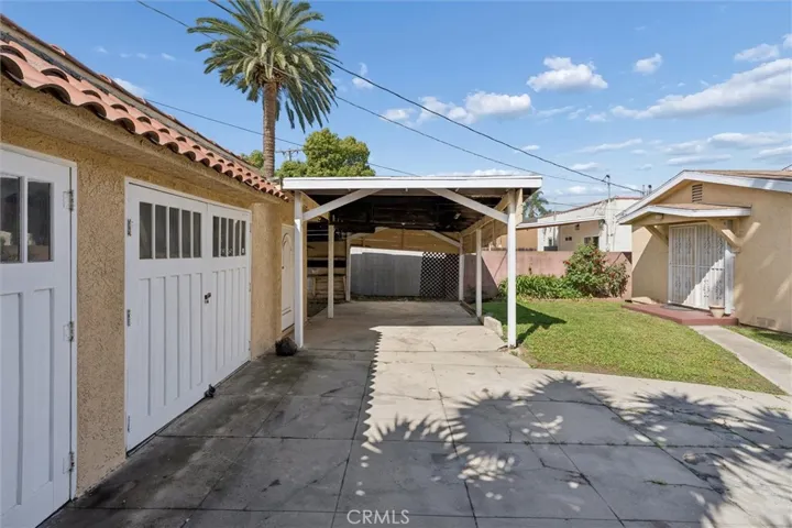Backyard Garage view