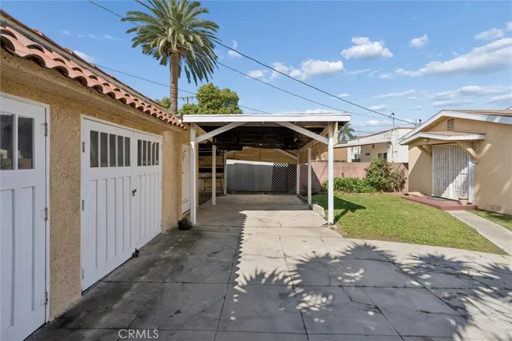 Backyard Garage view