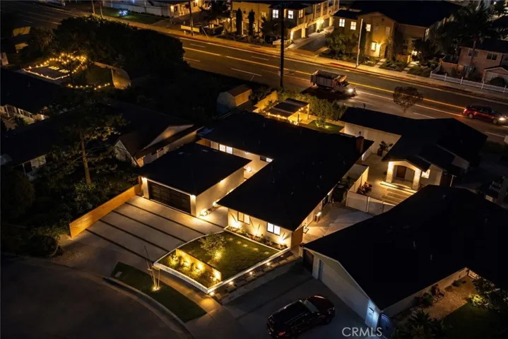Night Aerial Showcasing the Full Property Layout
