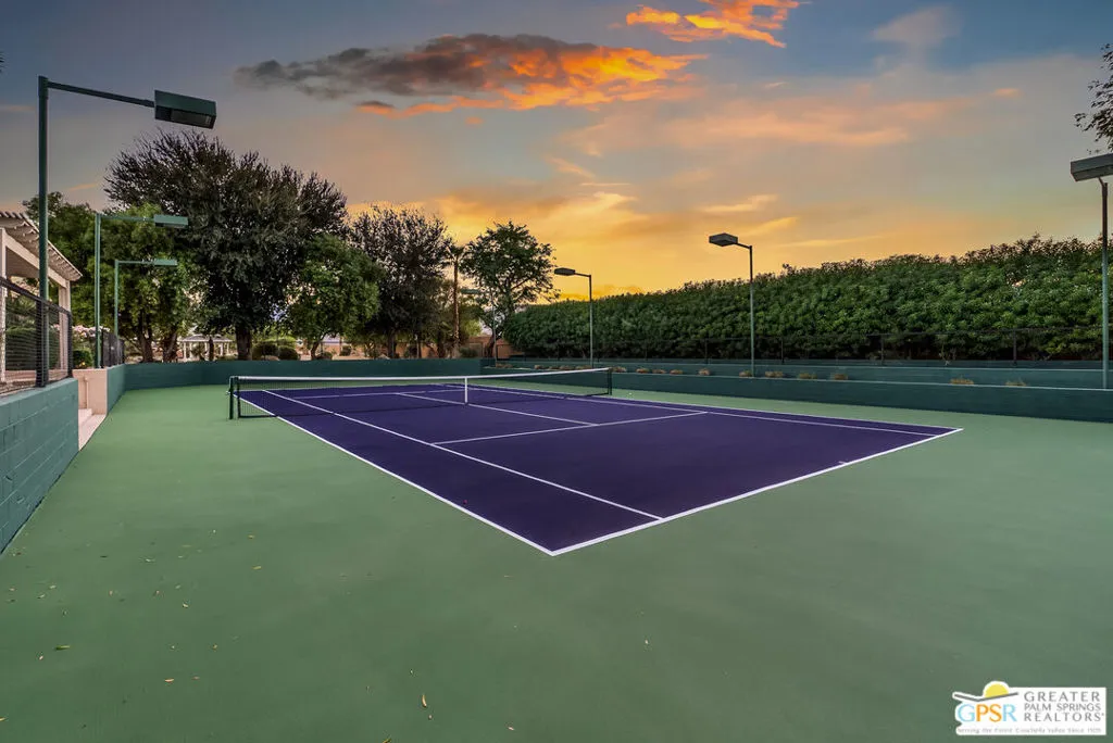 Lighted Sunken Tennis Court