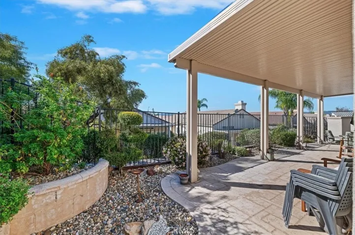 Rear Patio with Elevated Area View