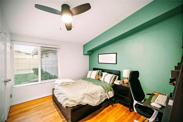 Each bedroom has ceiling fans and built-in closet organizers.
