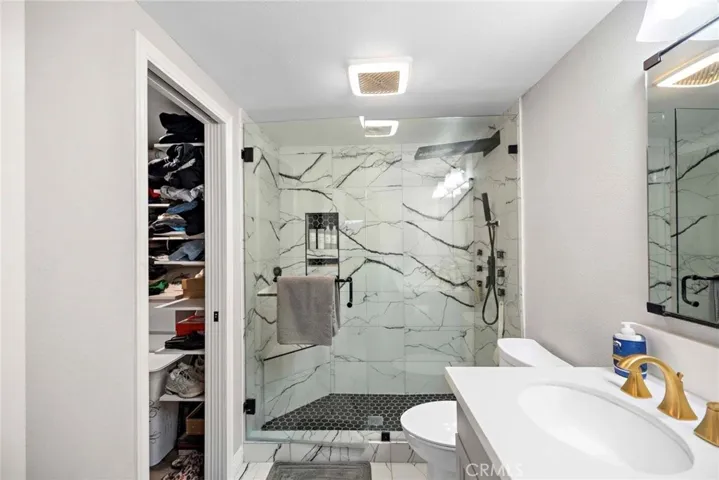 Primary bathroom recently remodeled.