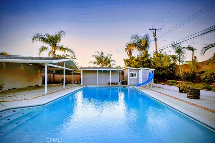 Enjoy this replastered large 20 X 40 pool with upgraded lighting. Pool heat new 5-6 years ago.