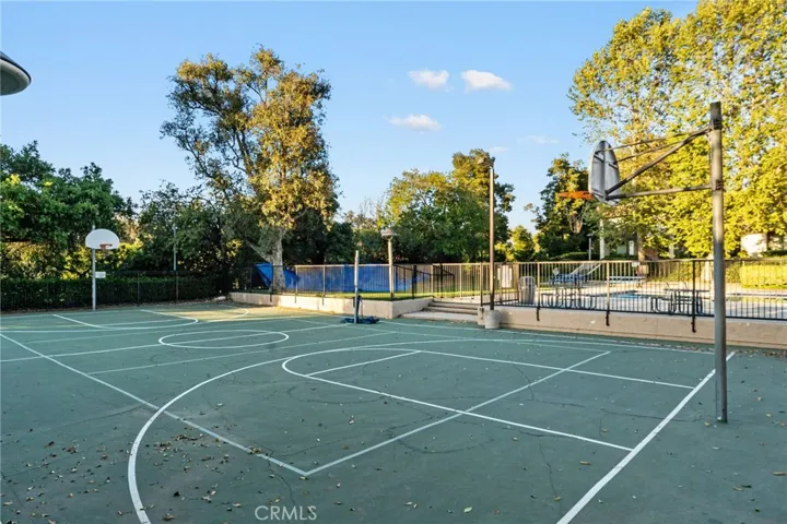 Basketball court off the main pool area