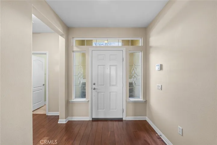 Front door with beautiful side windows
