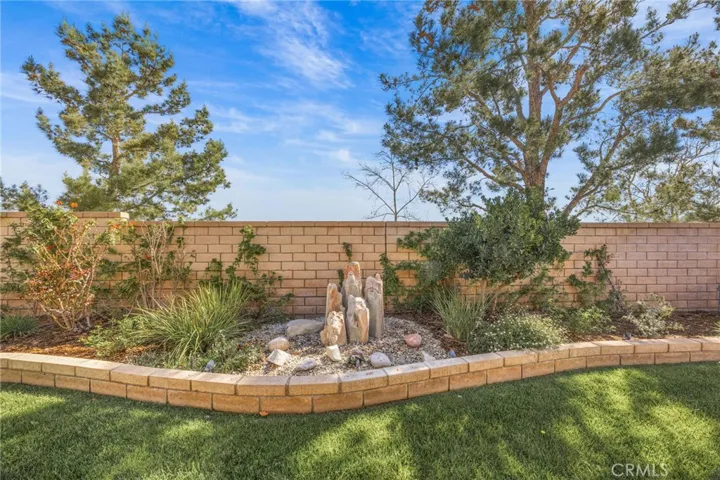 Fountain in serene backyard